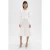 Theory Layered Trumpet Dress In Crepe Knit White