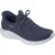 Skechers Ultra Flex 4.0 Textiel Dames Marineblauwe Standaard Sneakers