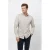 Profuomo slim fit strijkvrij overhemd beige