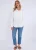 Wit gestructureerd oversized zomershirt