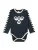 Hummel Rompertje/body ‘Flipper’  donkerblauw / wit