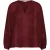 EsQualo Blouse Plumetis Embroidery Tape Wine Red