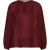 EsQualo Blouse Plumetis Embroidery Tape Wine Red
