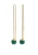 ELLI Oorbellen ‘Ear Chain’  goud / groen