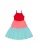 Fred’s World by GREEN COTTON Jurk  lichtblauw / pink / rood