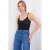 Steentje Versierd Fitted Crop Top met V-hals