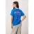 TRENDYOLMİLLA Dames Blauw Grafisch Kort Oversized T-shirts