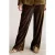 White Stuff Belle Wide Leg Velvet Trouser Dark Chartreuse