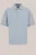 WE Fashion – Heren boxy fit polo met structuur – Boxy Fit – Lichtblauw – Katoen –