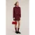 Motivi Double-breasted Bouclé Jacket Burgundy