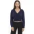 Kort vest met V-hals en ribstructuur