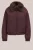 WE Fashion – Dames bomber jack met imitatiebont – Regular fit – Aubergine –