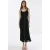 Mango gestreepte midi jurk – zwart
