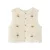 LIL’ ATELIER MINI gebloemde gilet ecru gehaakt