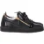 Giuseppe Zanotti Frankie Sneakers met Ritsdetail in Zwart Leer