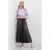 Hoge Taille Maxi Rok met Rimpeldetail