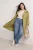 TRENDYOLMİLLA Dames Kaki Effen Lang Oversized Grote maten Trenchcoats