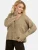 Liberte Essentiel Gebreid vest ‘Lou’  donkerbeige