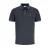 JACK & JONES PLUS SIZE regular fit gemêleerde piqué polo – donkerblauw
