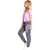 PJ Salvage Joggingbroek voor dames met regenbooghartmotief (Antrazit)