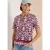 Shirt met korte mouwen, gespleten hals en print