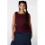 MS Mode top met textuur donkerrood
