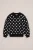 WE Fashion – Meisjes oversized sweater met stippen en embroidery – Oversized – Zwart – Katoen –