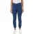 Damesjeans met elastische taille en zelfboeien in blauw