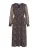 VILA Jurk ‘VIFALIA’  bruin / brokaat / violetblauw / wit