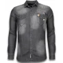 Bread & Buttons Denim shirt spijker slim fit