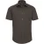 Russell Collection Heren Stretch Overhemd Met Korte Mouwen (Chocolade)