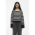 ROUGE EDIT gestreepte gebreid vest zwart