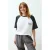 TRENDYOLMİLLA Dames Wit Colorblock Kort Oversized T-shirts