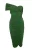 Lanvin groene draped jurk met één schouder