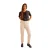 Damesjeans in ecru katoenen mid-rise jeans F.A.M. Paris Patricia