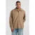 America Today relaxed fit overshirt met linnen – camel