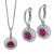 Orphelia ‘Belina’ Dames 925 Sterling Zilveren Set: Keten-Hanger + Oorbellen – Zilver SET-7049