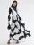 MSN Collection Jurk  zwart / wit