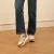 Manfield chunky leren sneakers wit/beige