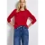 Street One Dames Shirt met geribde structuur in Rood