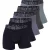 CR7 Heren boxershorts sportondergoed microfiber zwart/groen/grijs 5-pack