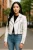 Dames wit cropped Brando leren bikerjack – Durban