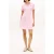 Tommy Hilfiger Th Script Open-neck Polo Dress Classic Pink