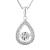 Drop Solitaire Hanger Zirkonium 925 Zirkoniumoxiden geleverd met aangeboden ketting