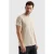PME Legend regular T-shirt beige met textuur