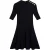 Ted Baker Lilano Geribbelde Gebreide Jurk Met Knoopdetails In Marineblauw