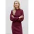 VERO MODA gebreide midi jurk – donkerrood