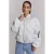 Alix the Label bomberjack met borduursels en tekst – zilver