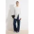 Trendyol Modest Dames Ecru Effen Lang Regular fit Modest T-shirt