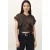 AllSaints Mira Satin Tee Torte Brown